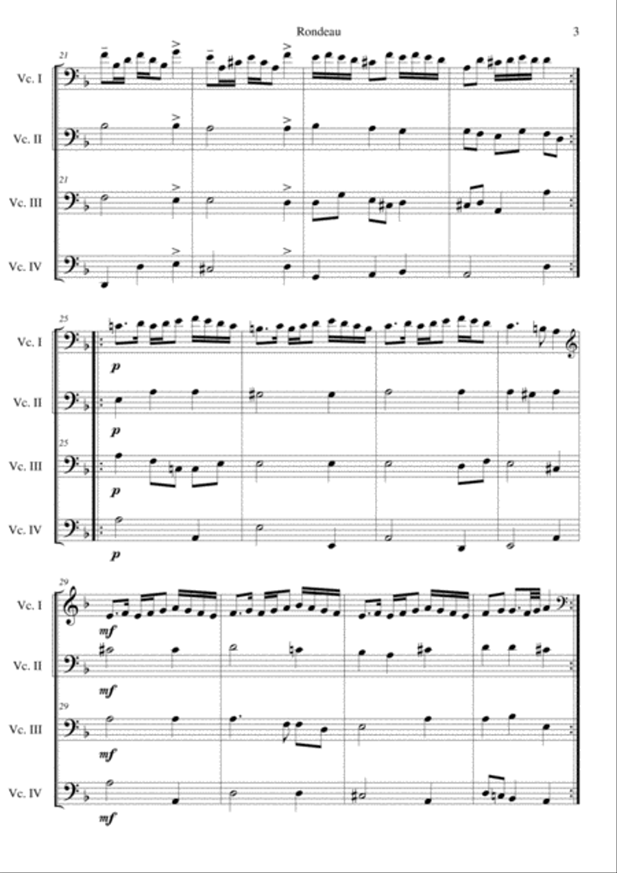 Rondeau Rondeau Cello scores gallery preview page 3