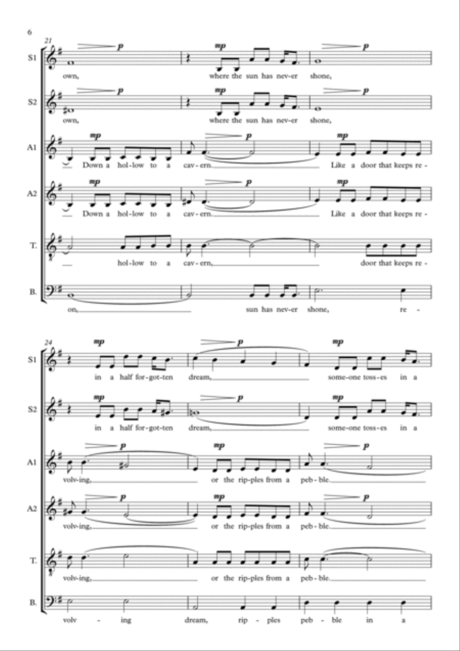 The Windmills Of Your Mind 4-Part scores gallery preview page 6