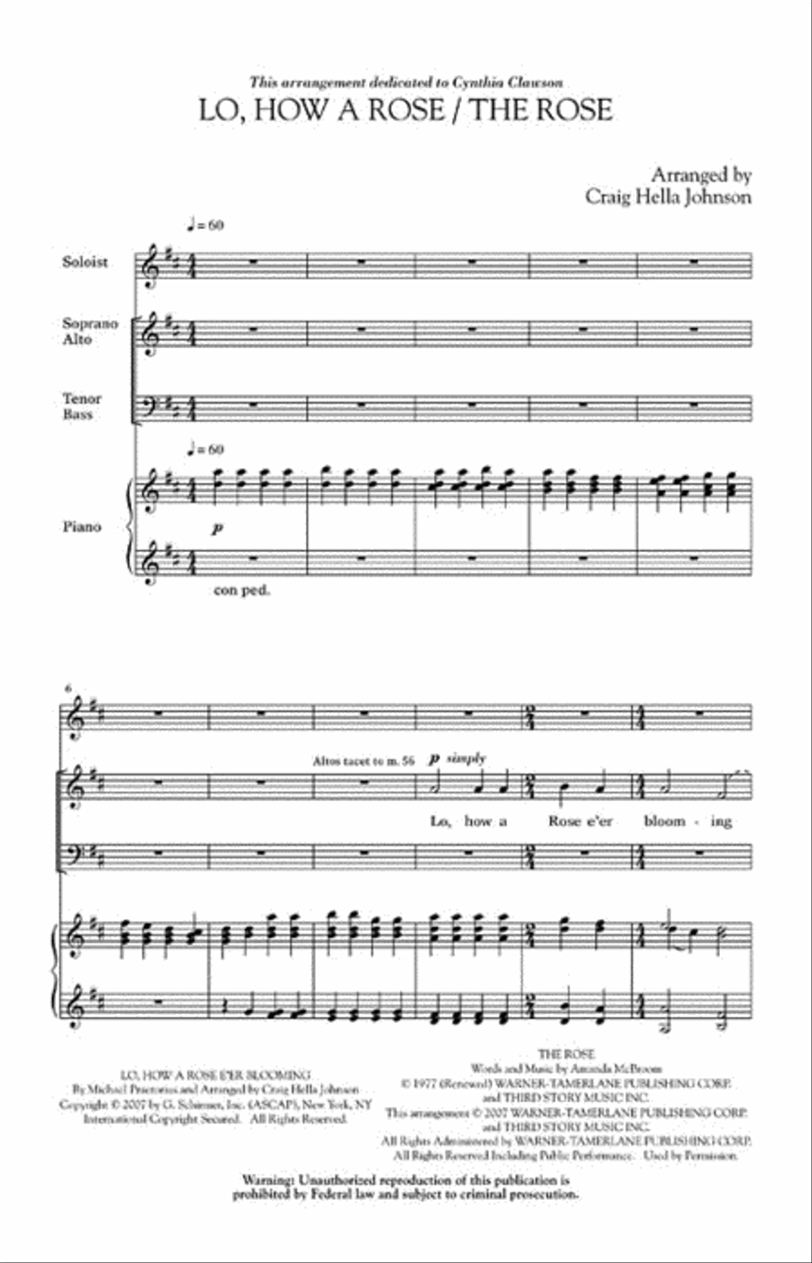Lo, How a Rose/The Rose 4-Part scores gallery preview page 2