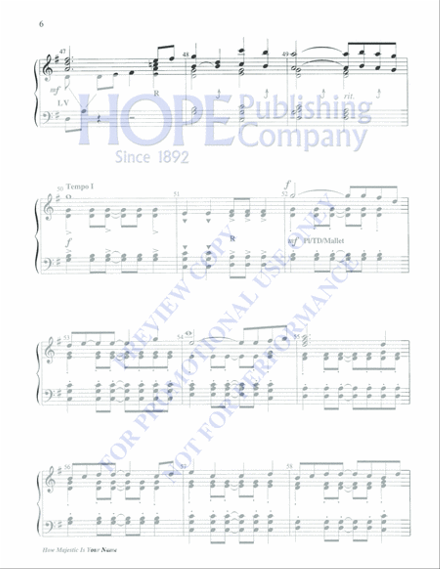 How Majestic is Your Name 3-Octaves scores gallery preview page 6