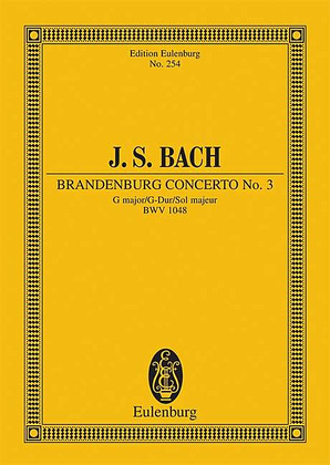 Book cover for Brandenburg Concerto No. 3 in G Major, BWV 1048