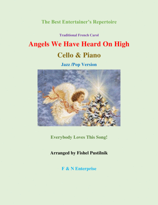 Book cover for "Angels We Have Heard On High"-Piano Background for Cello and Piano