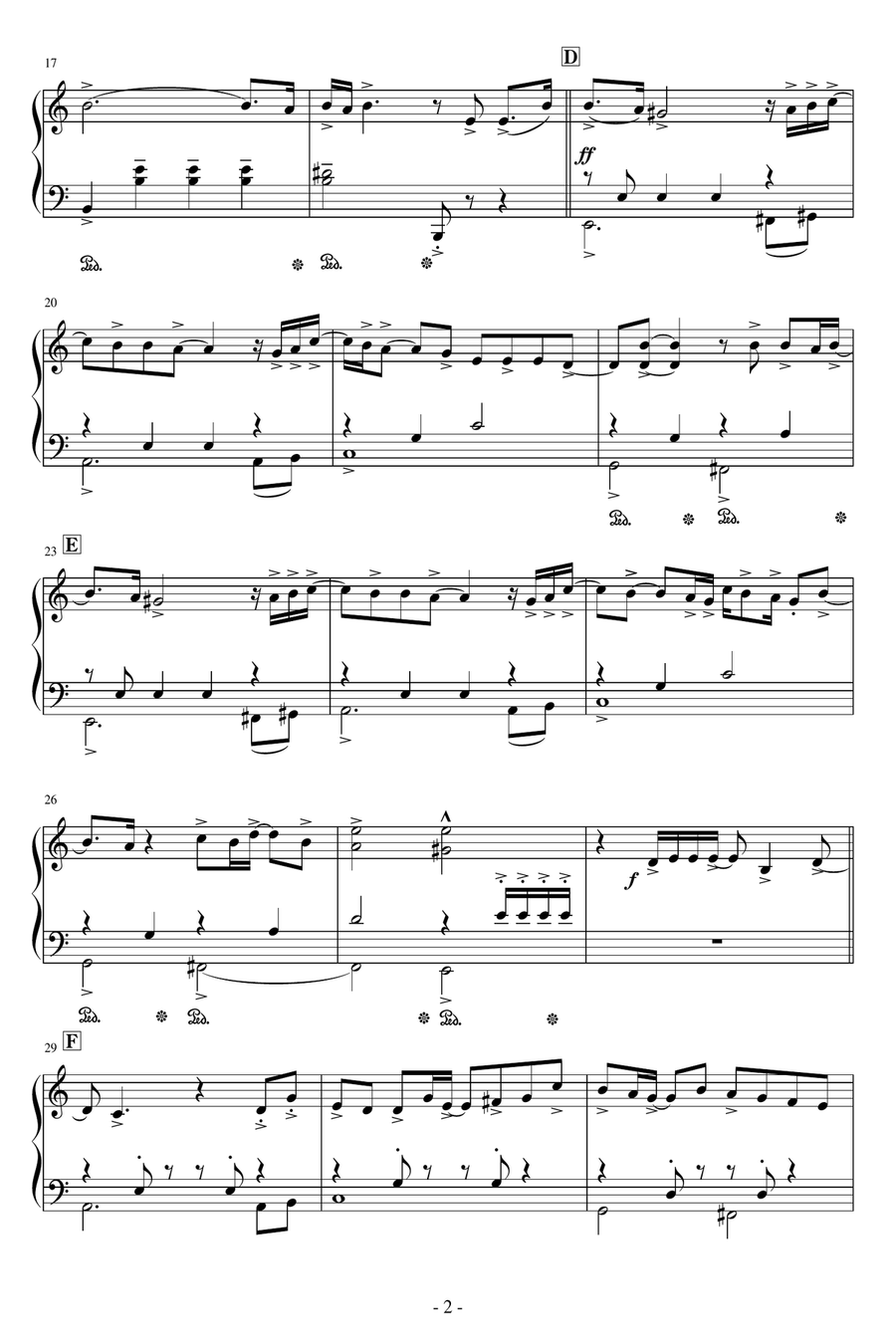 Beyond (End Credit Version) Easy Piano scores gallery preview page 2
