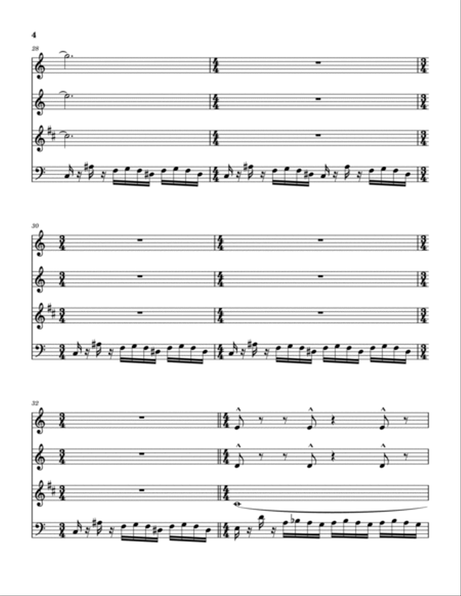 Run Home Slow Theme Run Home Slow Theme Woodwind Quartet scores gallery preview page 5