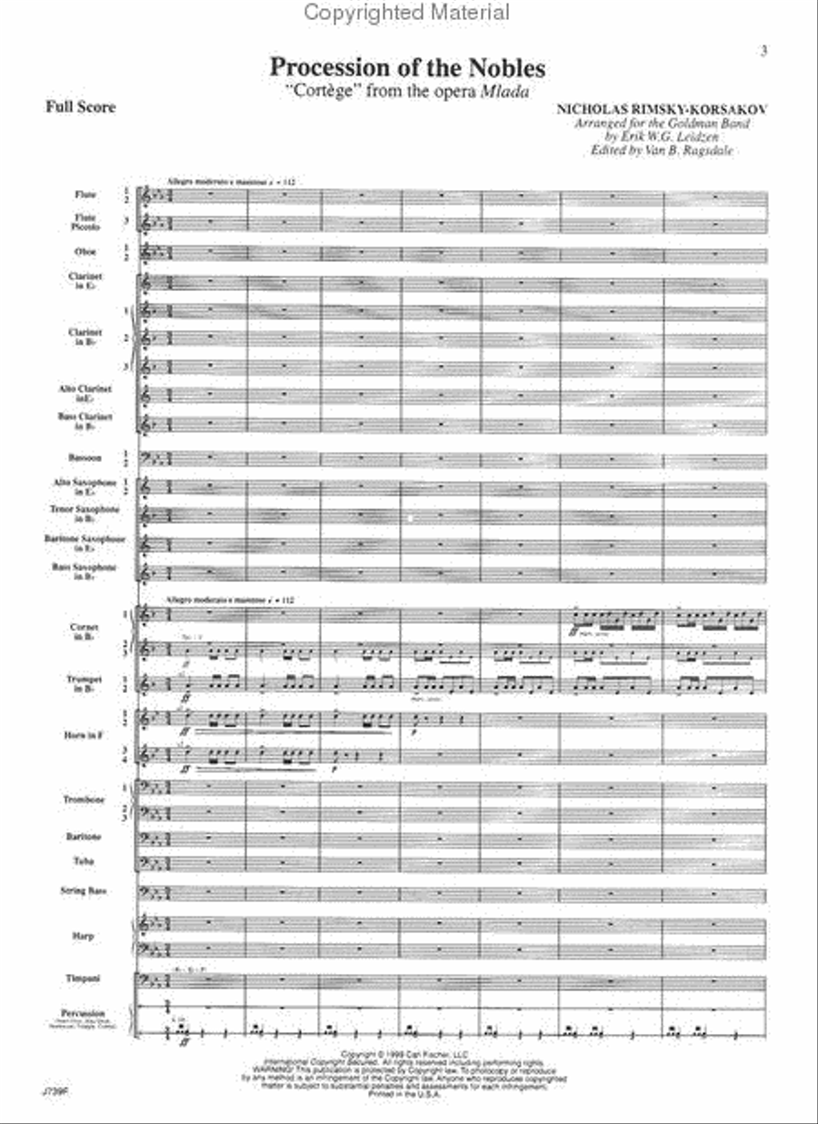 Procession of the Nobles Concert Band scores gallery preview page 2