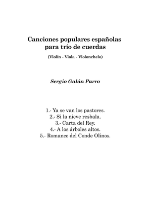 Melodías populares españolas para trío de cuerdas
