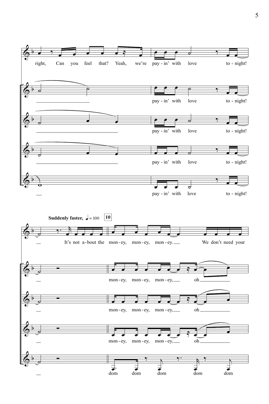 Bellas Finals (Mashup) (from Pitch Perfect)(arr. Deke Sharon) SSA scores gallery preview page 3