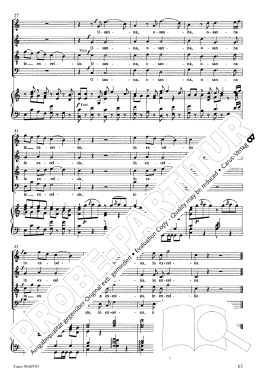 Mass in time of war (Missa in tempore belli) 4-Part scores gallery preview page 70
