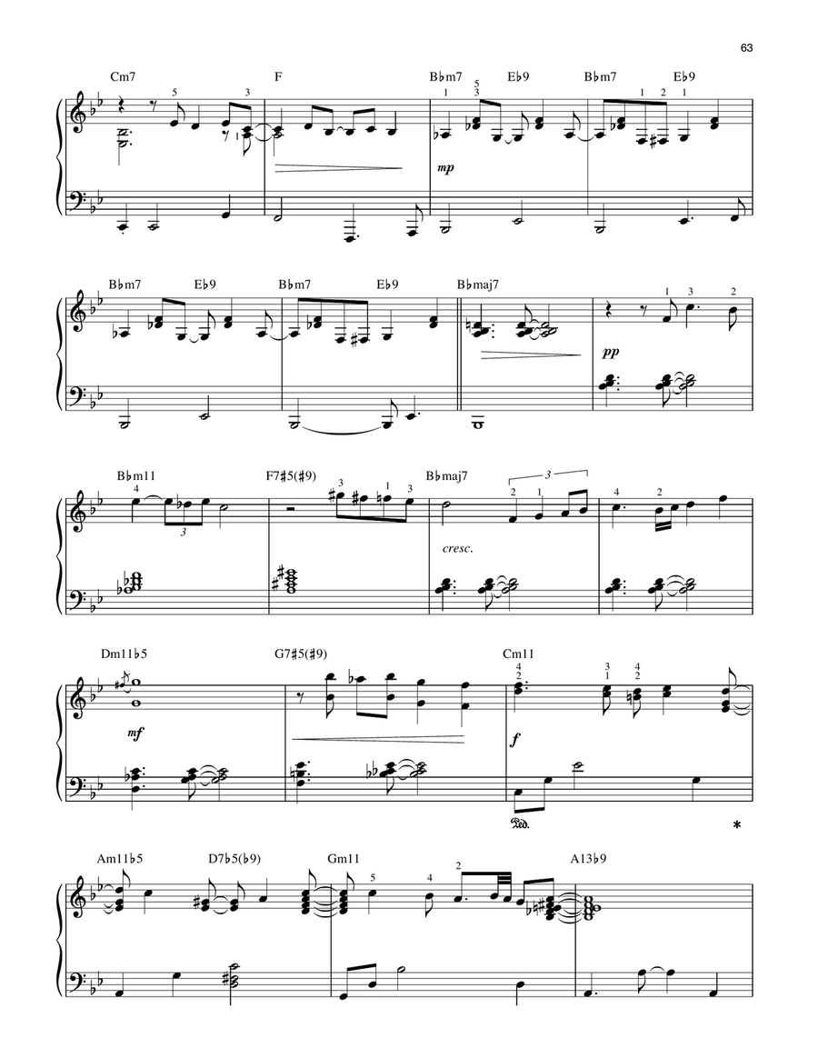 Triste [Jazz version] (arr. Brent Edstrom) Piano Solo scores gallery preview page 3
