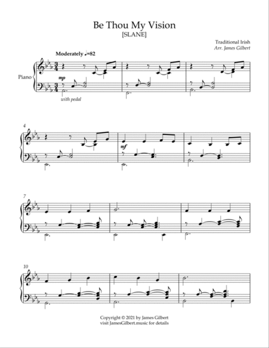 Be Thou My Vision Piano Solo scores gallery preview page 2