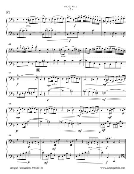 Beethoven: Duet WoO 27 No. 2 for Trombone & Cello image number null