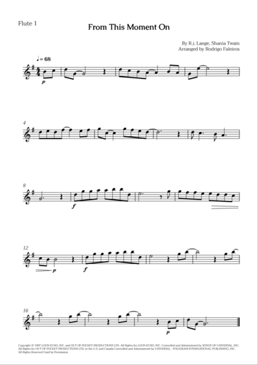From This Moment On Flute Duet scores gallery preview page 2