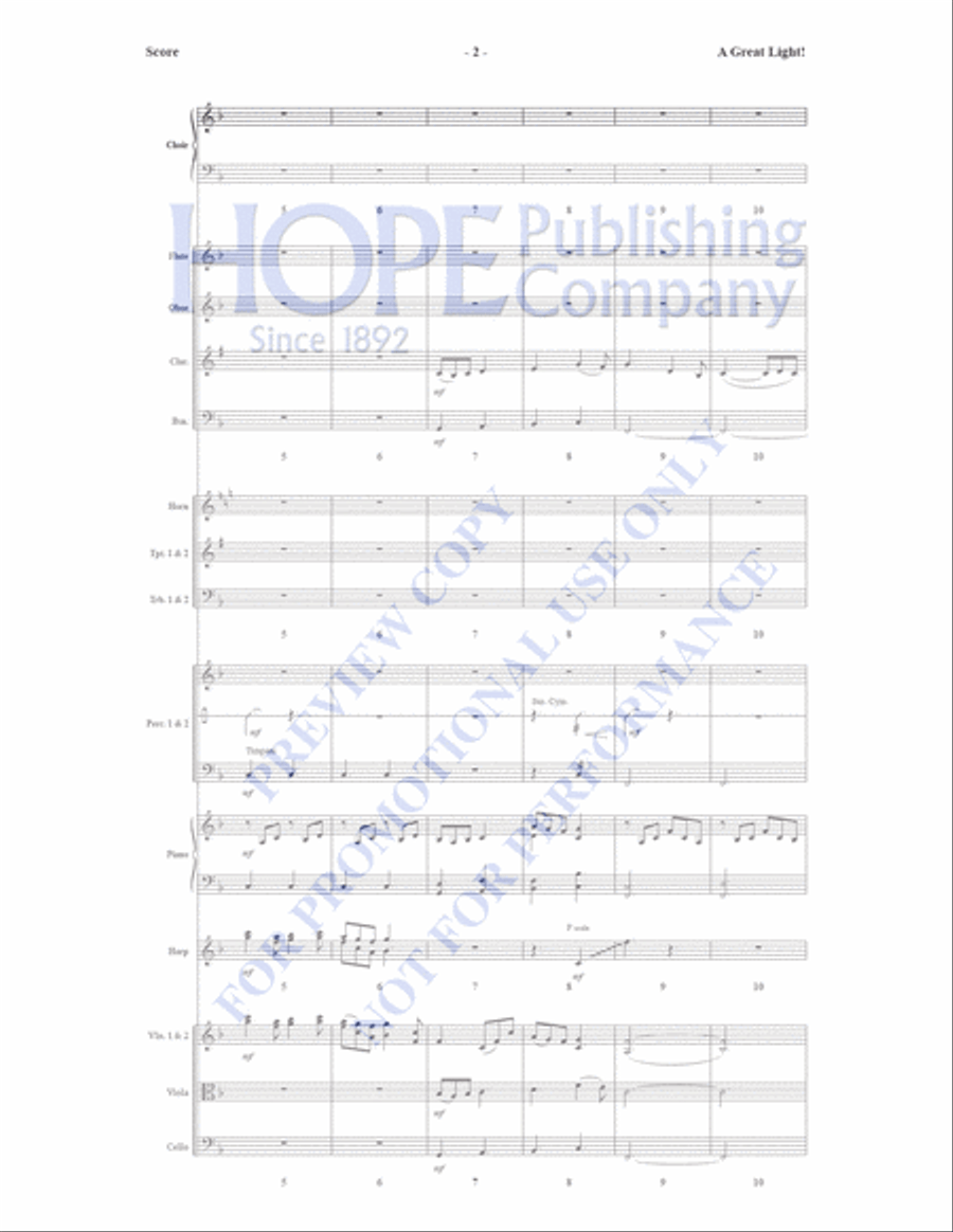 A Great Light A Great Light Orchestra scores gallery preview page 3