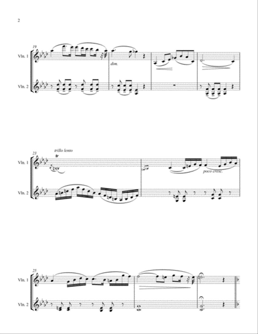 Artists' Studies Op. 38 #58 String Duet scores gallery preview page 2
