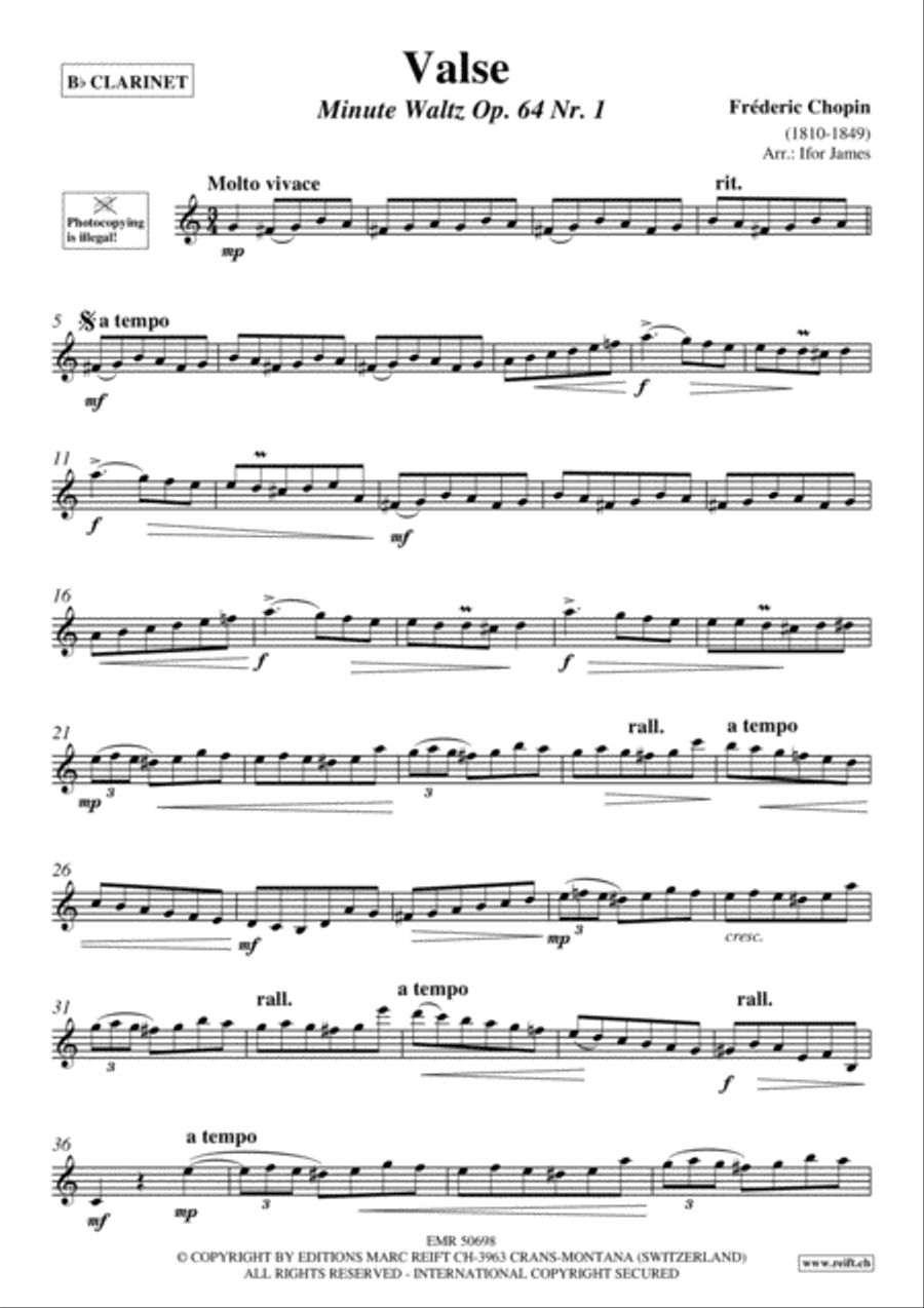 Valse Clarinet Solo scores gallery preview page 2