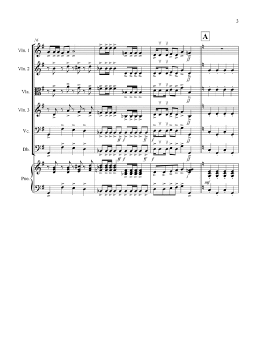 Toreador's Song (Fantasia from Carmen) for String Orchestra String Orchestra scores gallery preview page 3