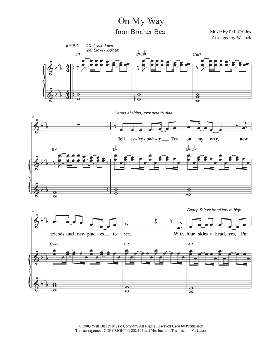 On My Way Unison Choir scores gallery preview page 1