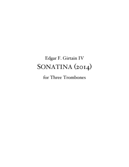 Sonatina for Three Trombones