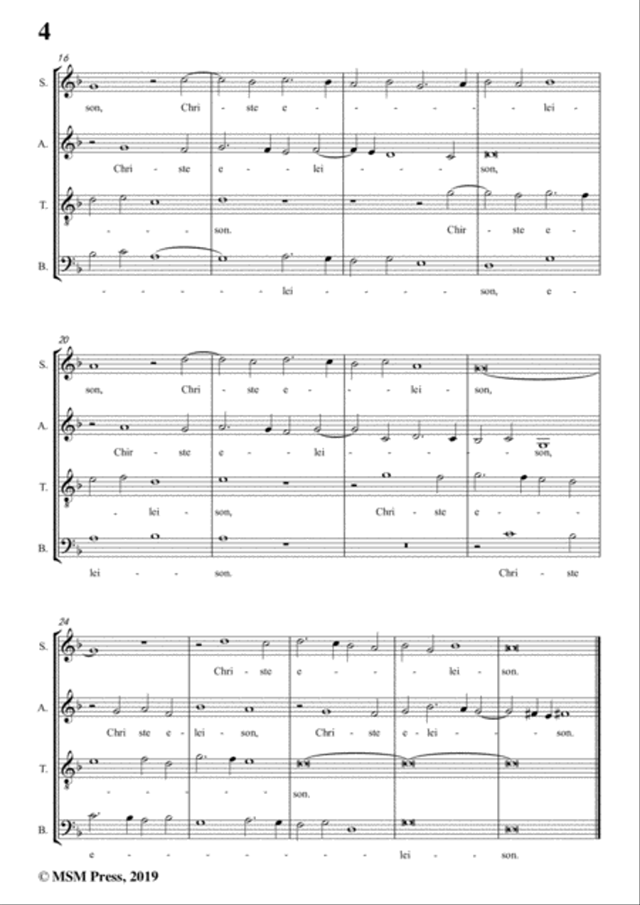 Palestrina-Missa O Regem cœli,from 'Missarum liber primus(Missarum,Liber 1)',P 655-659 No.2,for A Ca 4-Part scores gallery preview page 6