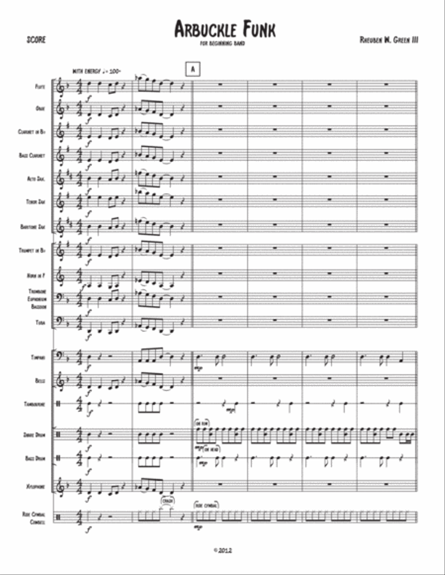 Arbuckle Funk - Additional Score Concert Band scores gallery preview page 1