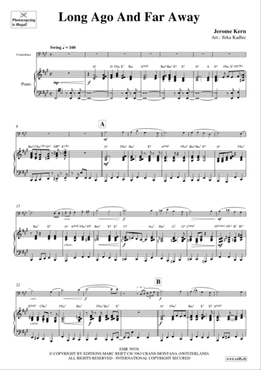 Long Ago And Far Away Double Bass scores gallery preview page 3