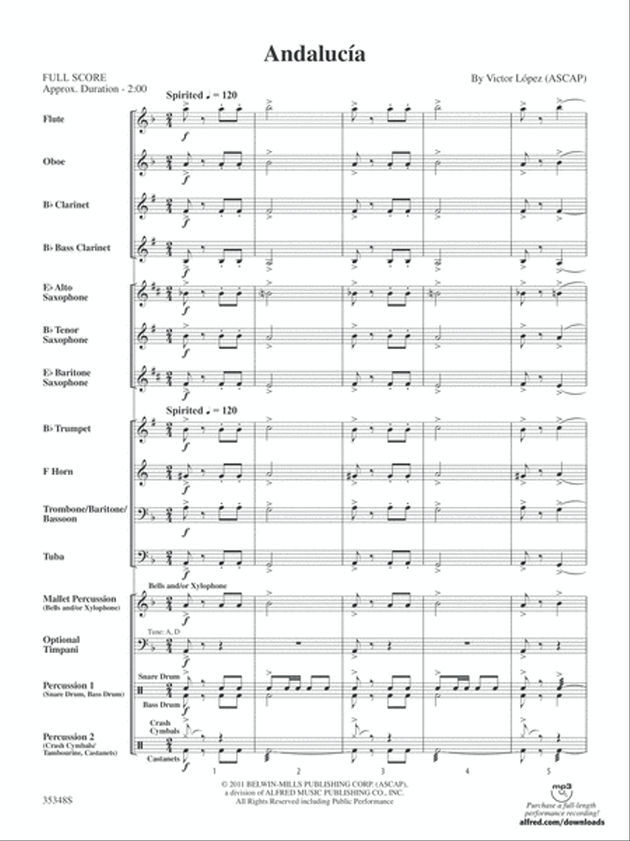 Andalucía: Score Andalucía: Score Concert Band scores gallery preview page 3