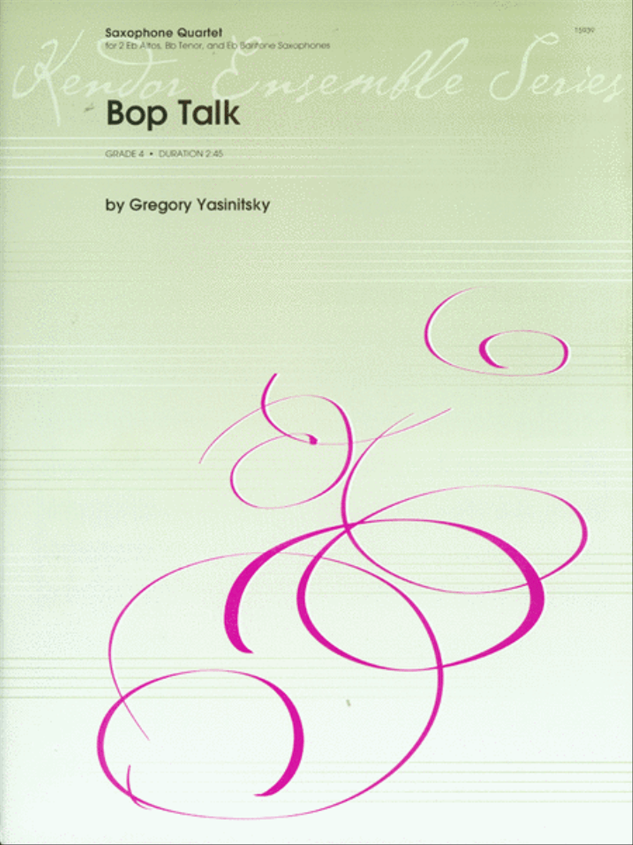 Bop Talk Saxophone Quartet scores gallery preview page 1