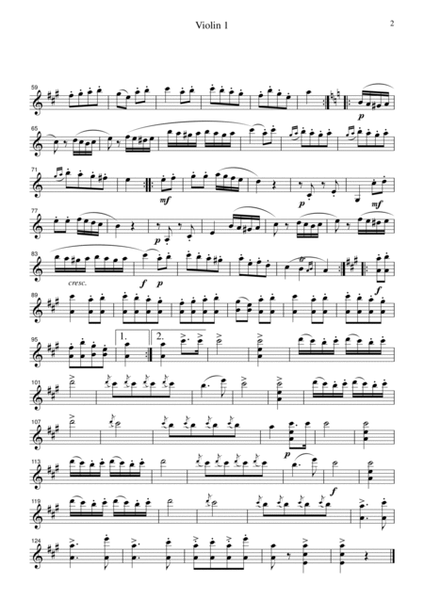 Mozart Turkischer March (Piano Sonata KV331, 3rd mvt.), for string quartet, CM011 image number null