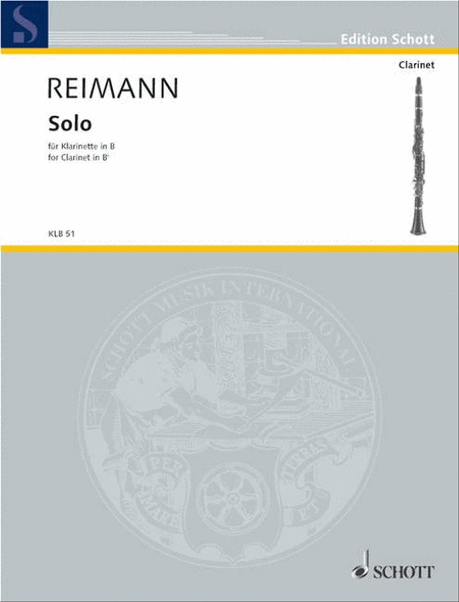 Book cover for Solo for Clarinet in B Flat