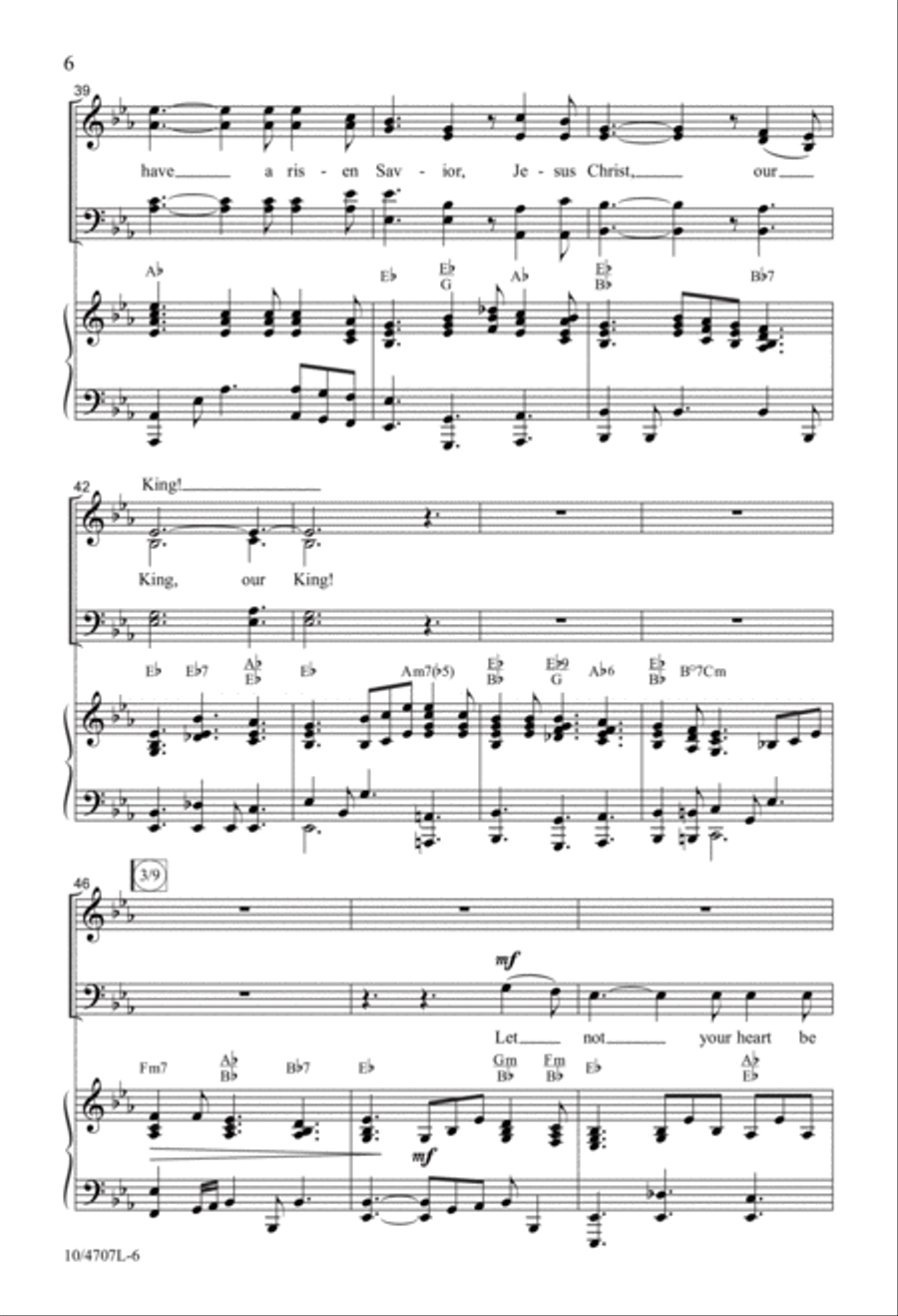 Let Not Your Heart Be Troubled 4-Part scores gallery preview page 6