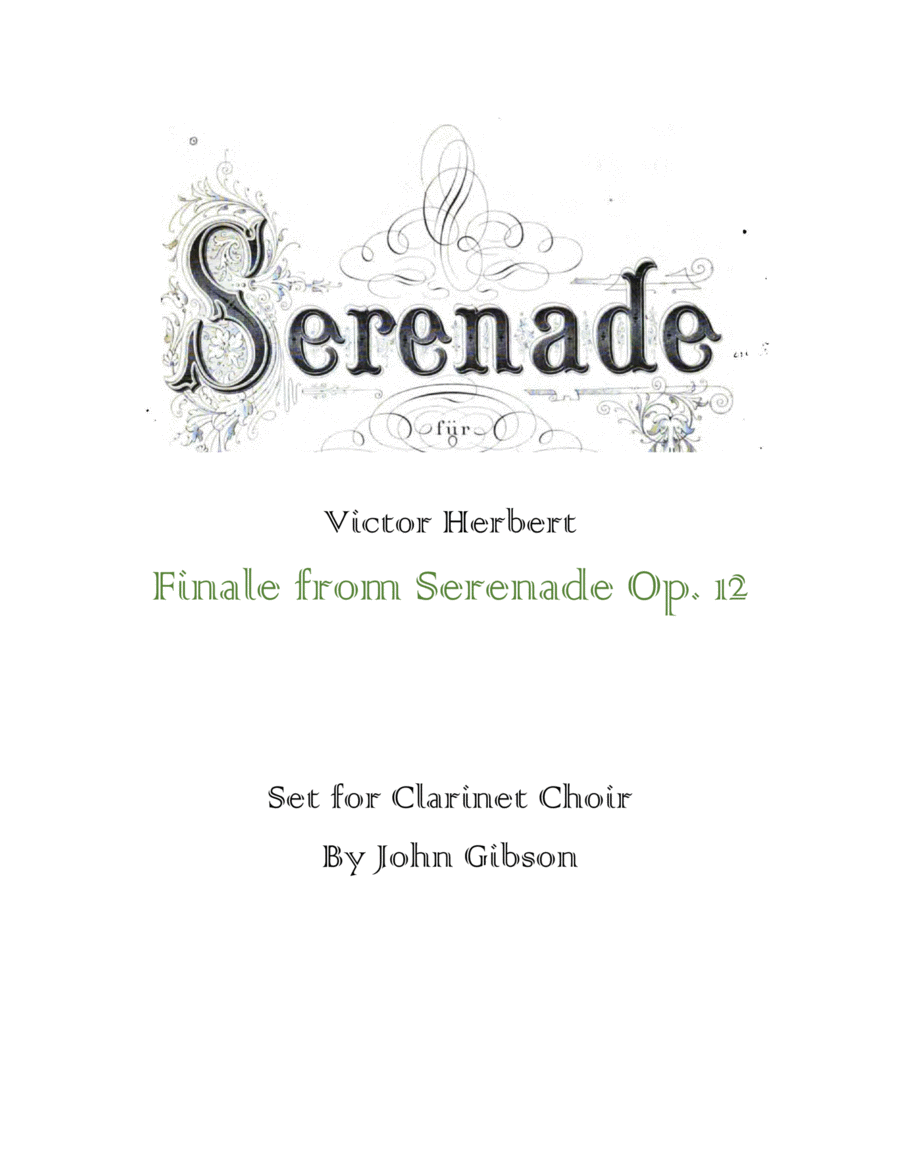 Finale from Serenade set for Clarinet Choir image number null