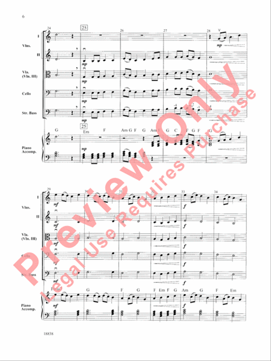 Two Modal Sketches String Orchestra scores gallery preview page 7