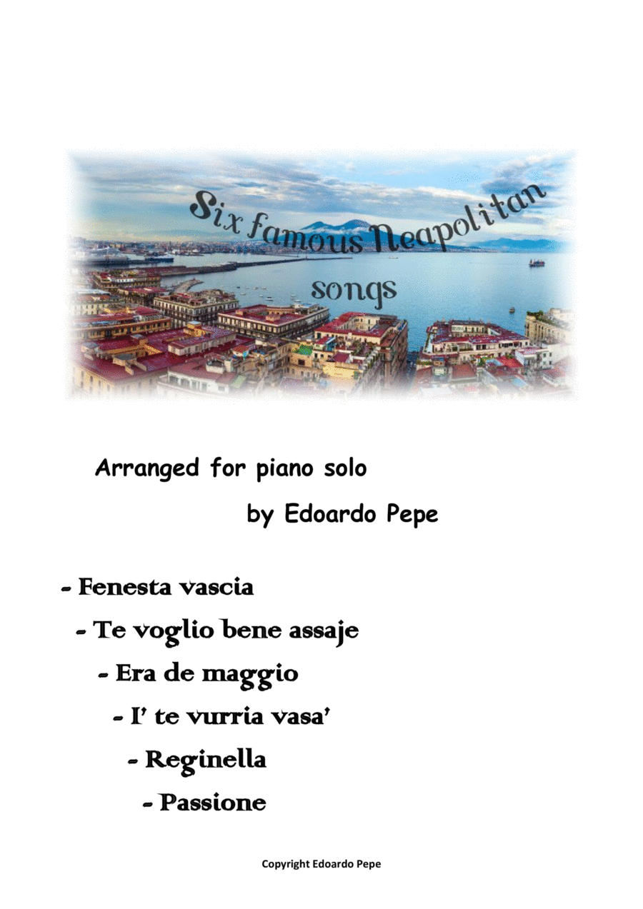 Six famous Neapolitan songs Piano Solo scores gallery preview page 1