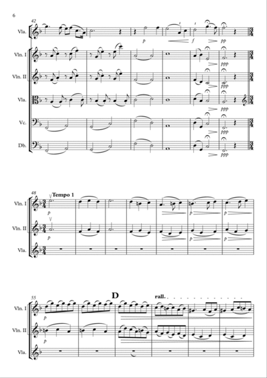Berceuse de Jocelyn Berceuse de Jocelyn String Orchestra scores gallery preview page 6