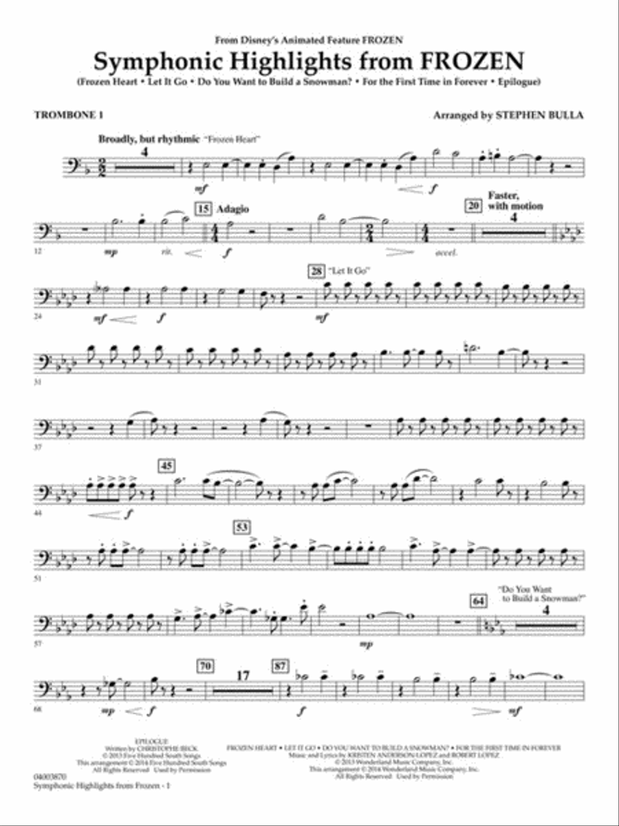 Symphonic Highlights from “Frozen” Concert Band scores gallery preview page 10