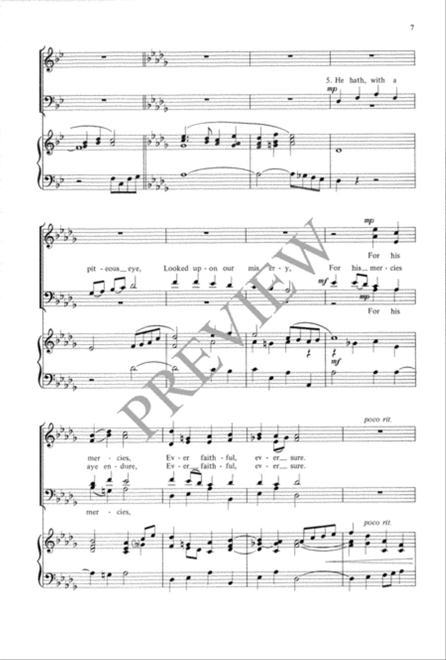 Let Us with a Gladsome Mind 4-Part scores gallery preview page 8