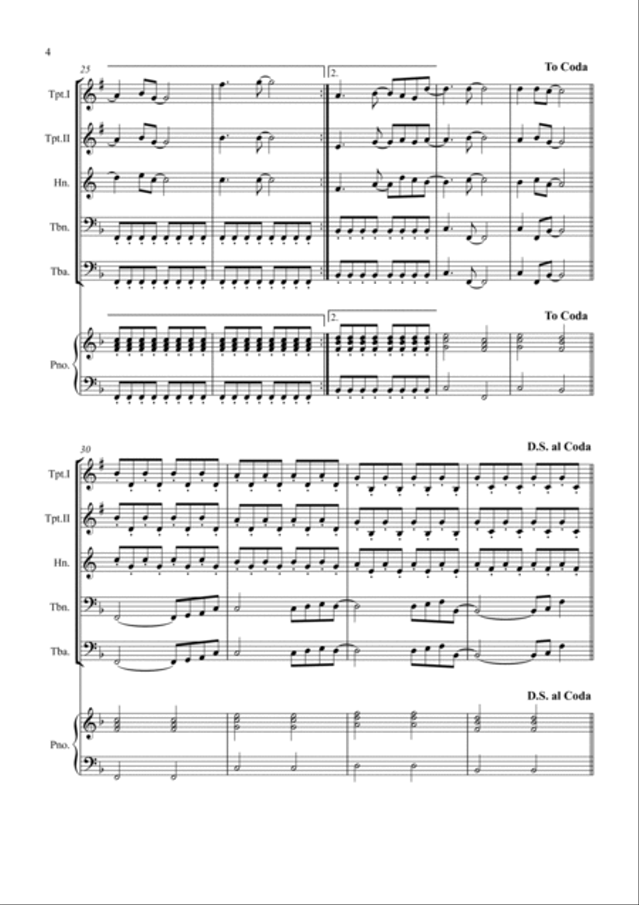 Don't Stop Believin' Don't Stop Believin' Brass Quintet scores gallery preview page 4