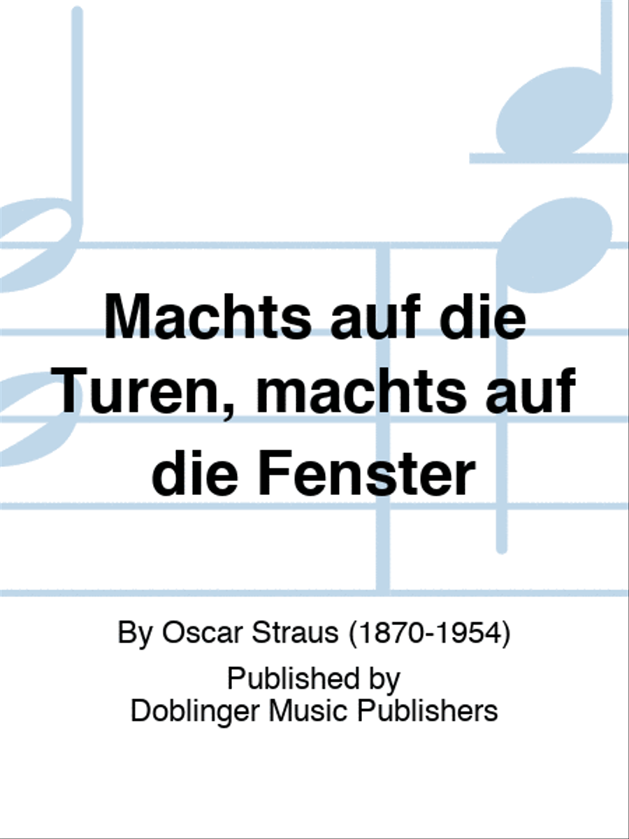 Machts auf die Turen, machts auf die Fenster Voice scores gallery preview page 1