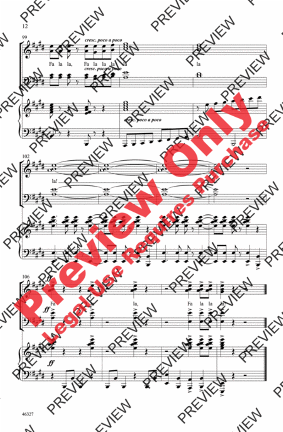 Deck the Hall Deck the Hall 4-Part scores gallery preview page 12