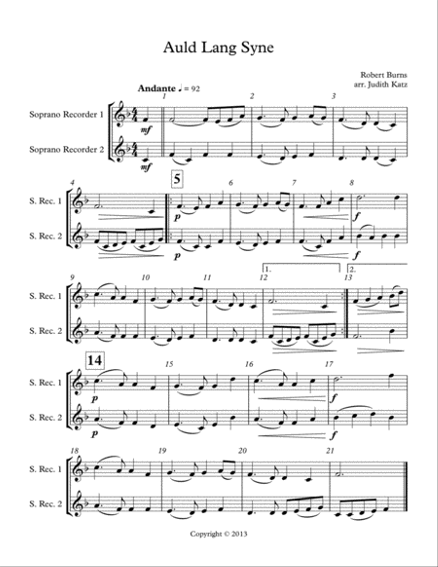 Holiday Recorder Collection Recorder scores gallery preview page 3