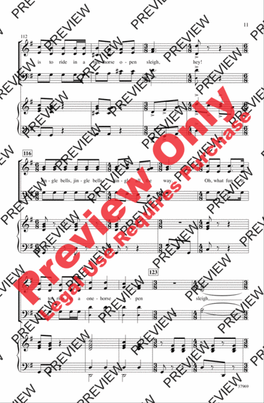 Jingle Bells (Sort Of) 3-Part scores gallery preview page 11
