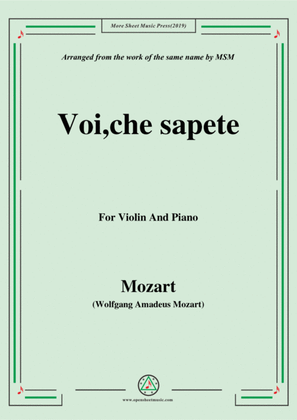 Mozart-Voi,che sapete,for Violin and Piano