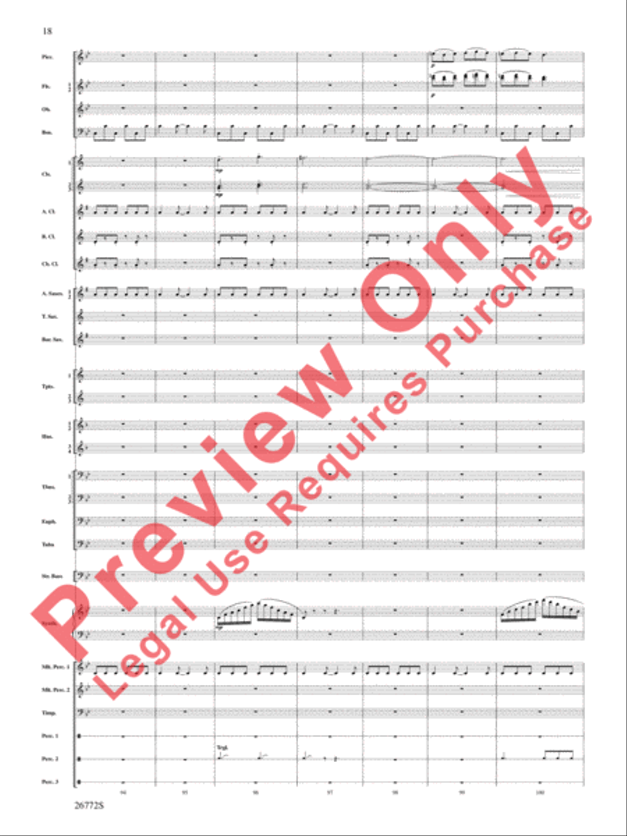 March: The Lion's Gate (Movement 1 from Sea to Sky) Concert Band scores gallery preview page 19