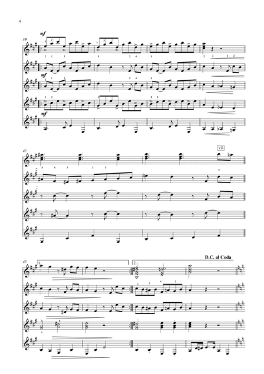 El Choclo Guitar Ensemble scores gallery preview page 4