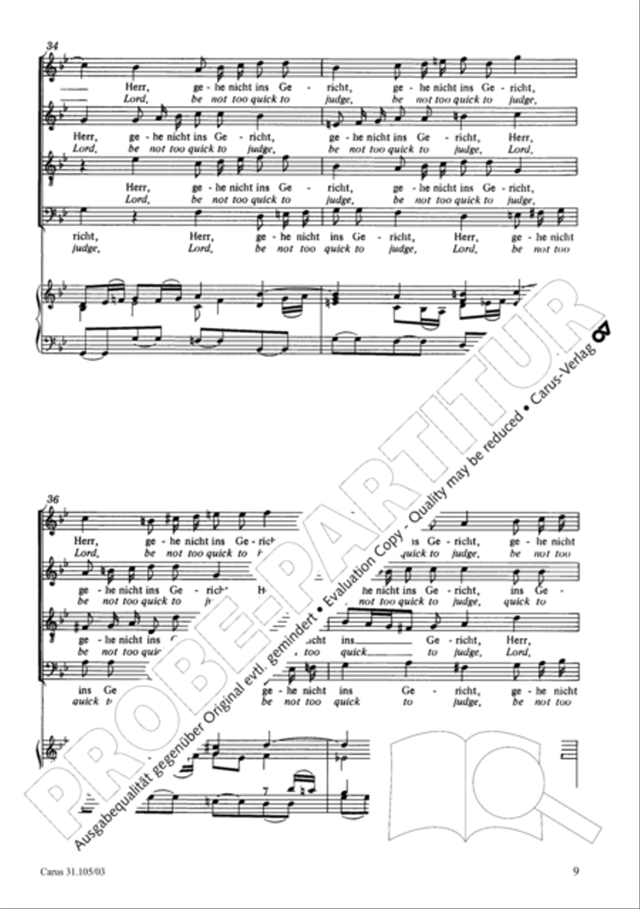 Lord, be not too quick to judge thy servant 4-Part scores gallery preview page 10