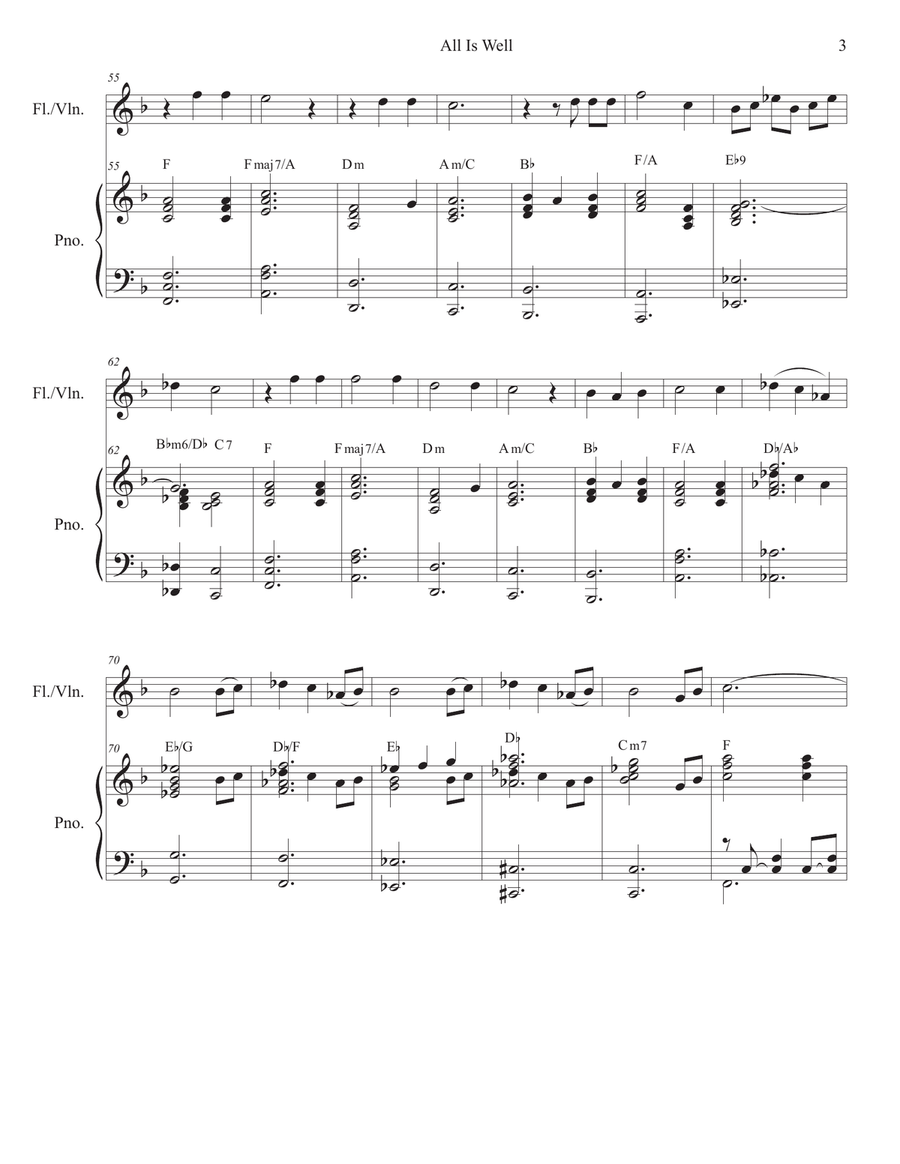 All Is Well All Is Well Piano scores gallery preview page 3