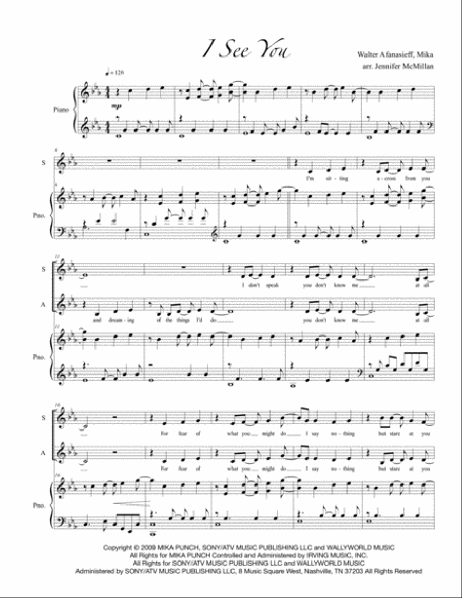 I See You SSA scores gallery preview page 1