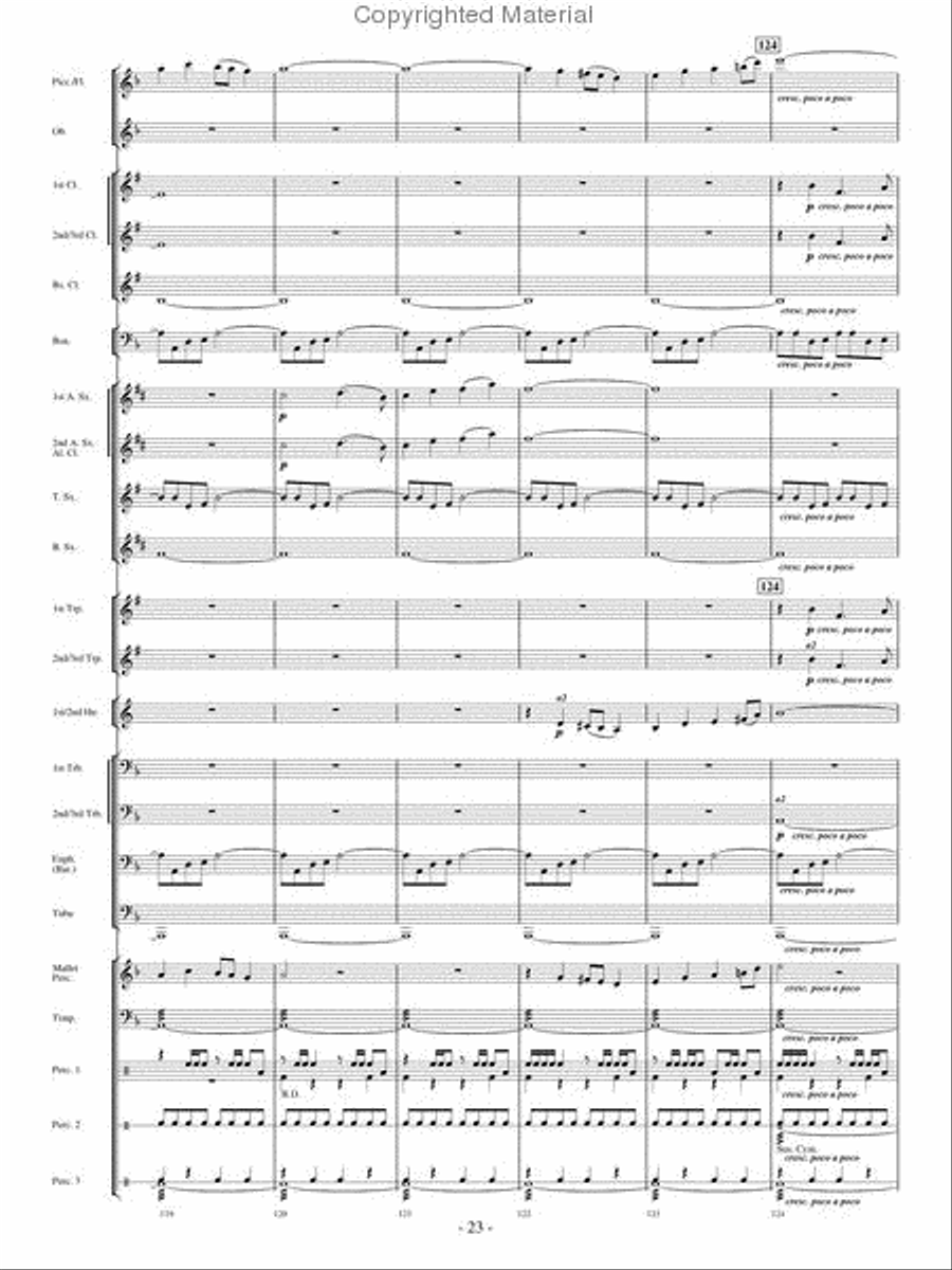 Quest of the Undaunted Knight Concert Band scores gallery preview page 22