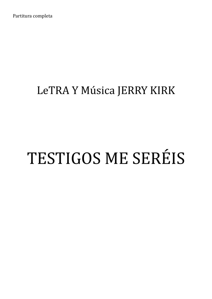 Teestigos me sereis Satb 4-Part scores gallery preview page 1