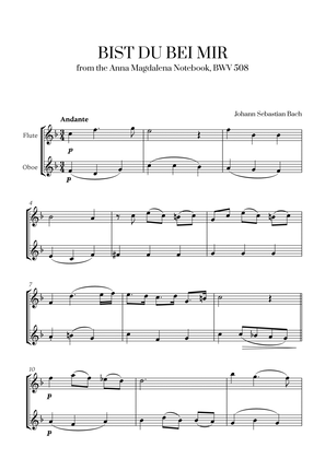 Johann Sebastian Bach - Bist du bei Mir (BWV 508) (F major) (for Flute and Oboe)